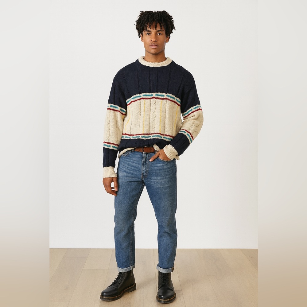 Vintage GAPPEARE of Ireland Linen Cotton Knit Sweater